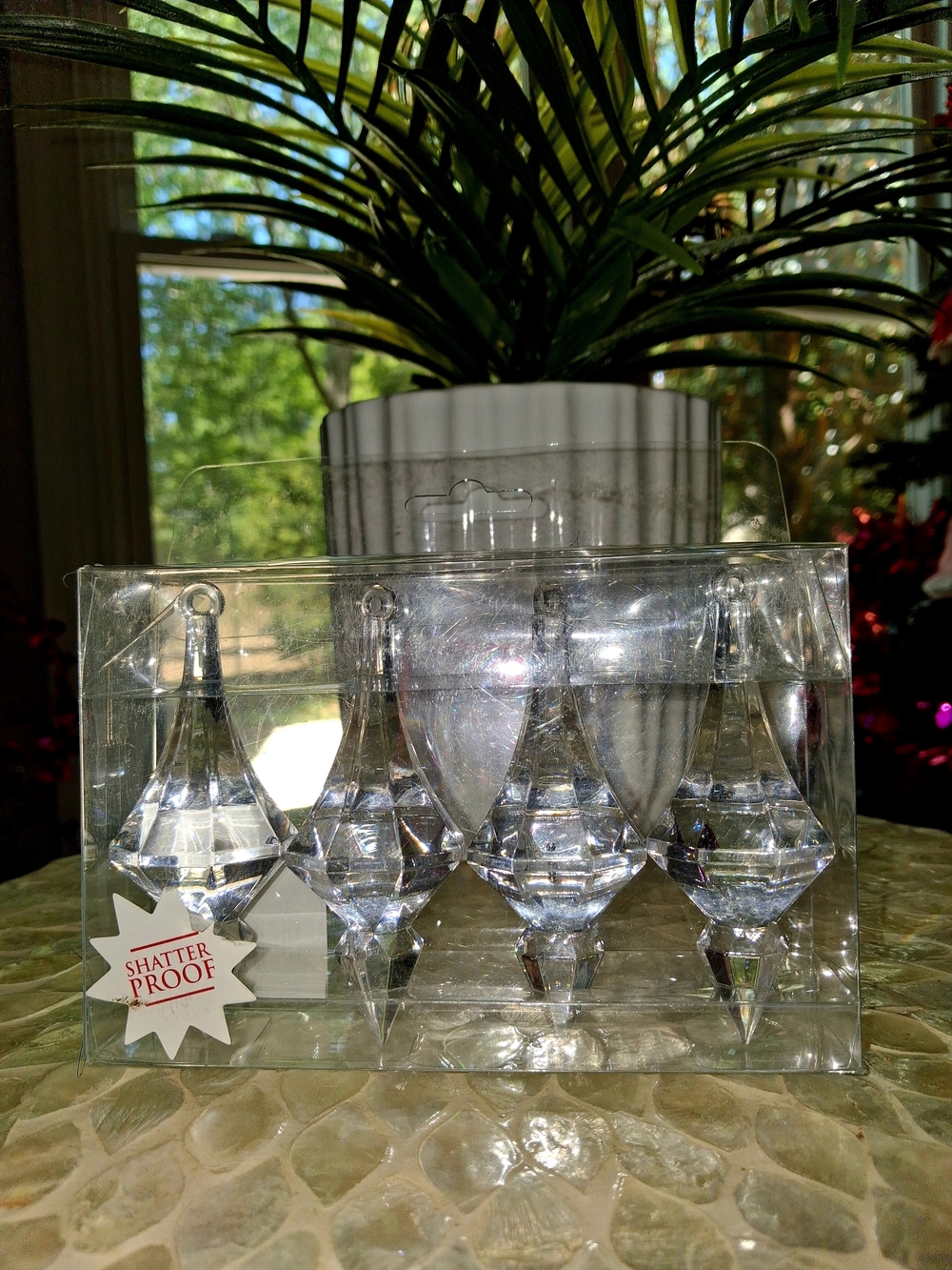 Hobby Lobby Clear & Frosted Teardrop Ornaments